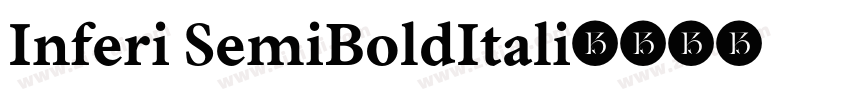 Inferi SemiBoldItali字体转换